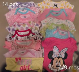 Baby Girl Onesies Bundle 6/9 Months – 14 Pieces