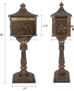 New Cast Aluminum Rustproof Mail Box