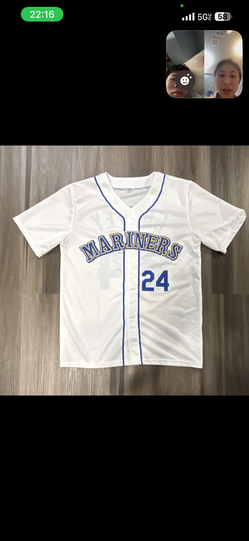 SUCCESS Seattle Mariners Ken Griffey Jr #24 White Jersey Adult L Baseball MLB