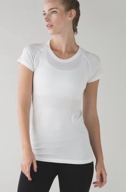 Women’s Lululemon Swiftly Tech Short Sleeve Crew Heathered White