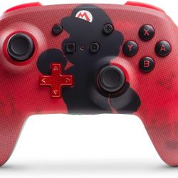 PowerA Enhanced Wireless Controller For Nintendo Switch - Mario Silhouette (Brand New)