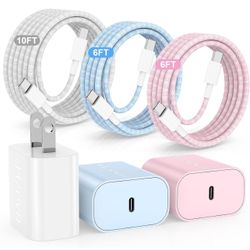 ✨New✨ Fast Chargers for iPhone 15 16 Pro Max, 3 Pack