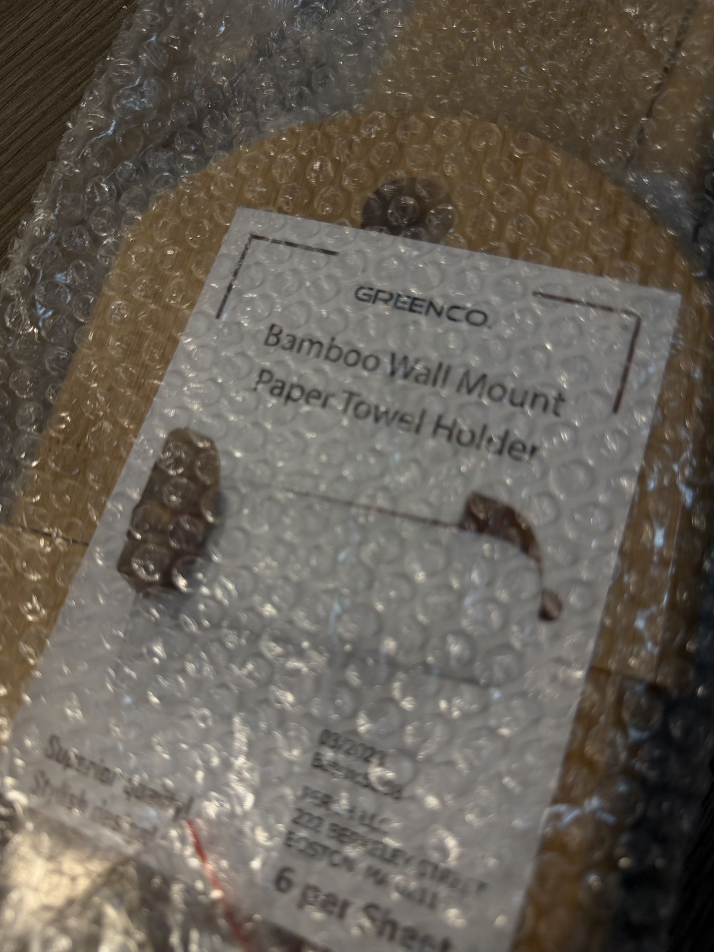 Bamboo Wall-Mount Paper Towel Holder