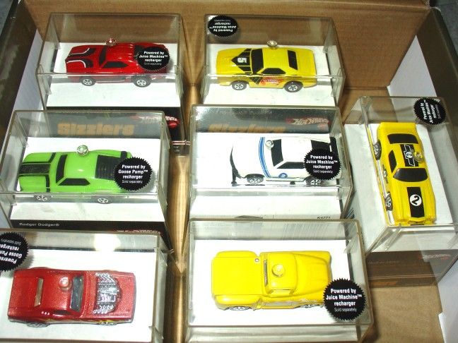 7 - New In Box 2006 Mattel Hot Wheels Redline Sizzlers Motorized Race Cars