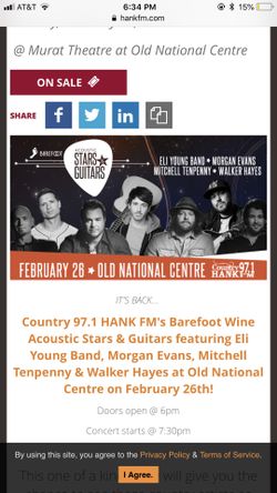 2 Ticket Barefoot Wine & Acoustics
