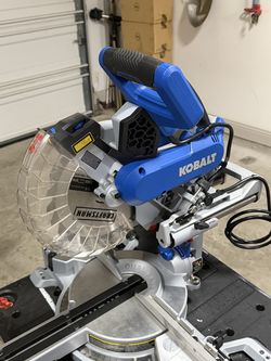 Kobalt 10-inch 15-Amp Dual Bevel Sliding Compound Corded Miter Saw with Laser Guide