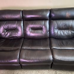 Leather couch good condition one year 300 OBO