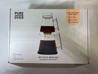 Pure Over Signature Brew Kit an all-glass pour-over coffee maker Never buy filters again!