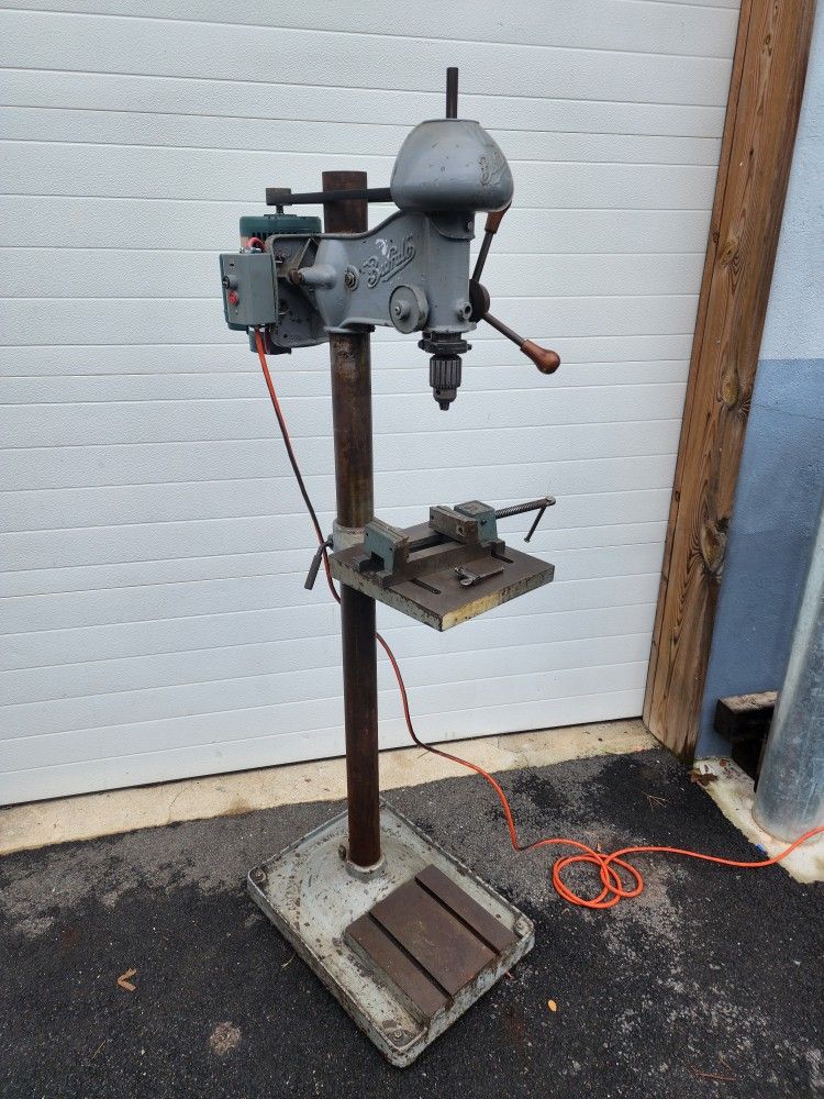 Vintage Buffalo 15" Floor Model Drill Press 1/3 HP, 115v with Wilton vise