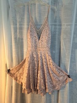 Champagne lace party dress size 16
