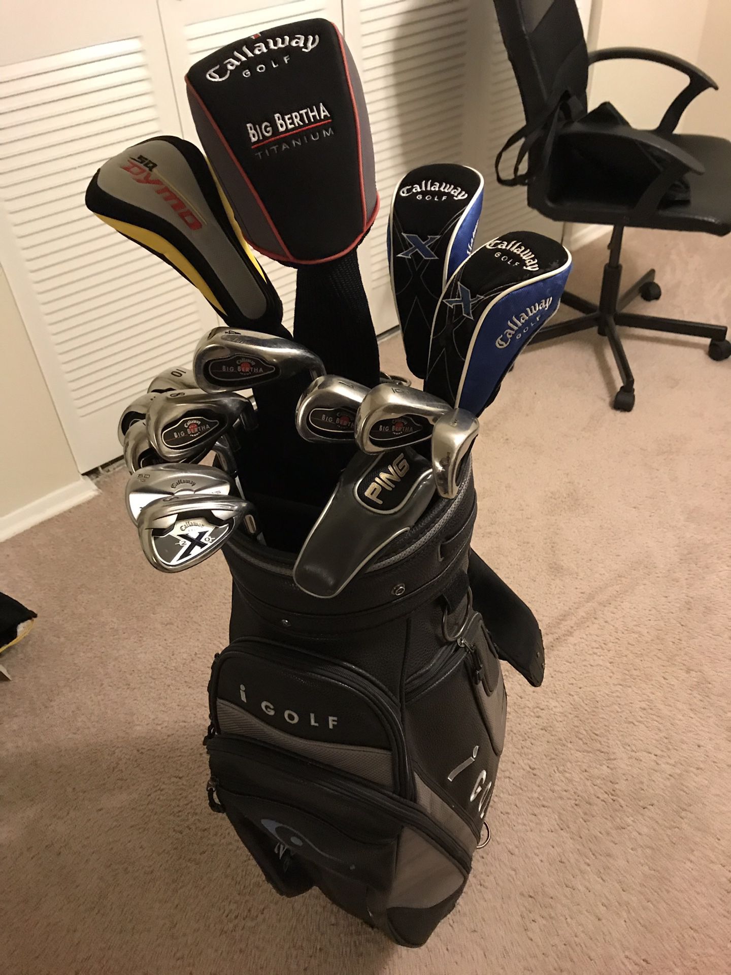 Callaway golf clubs, golf bag and travel bag. $400 or best offer