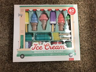Cute ice cream chalk set