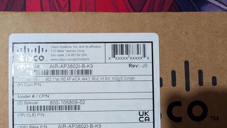 Cisco AIR-AP3802I-B-K9 802.11ac Wave 2 Access Point