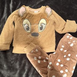 Disney Store Plush Fleece Pajamas Size 5/6 