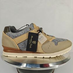 Size 6 US Men's Massimo Dutti Contrasting Grey Brown Suede Sneakers