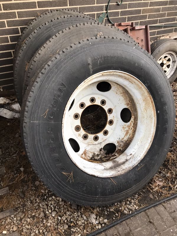 Semi truck tires mounted on steel rims for Sale in Oak Lawn, IL OfferUp