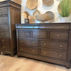 Pair - One Of A Kind Refinished Dresser Set 