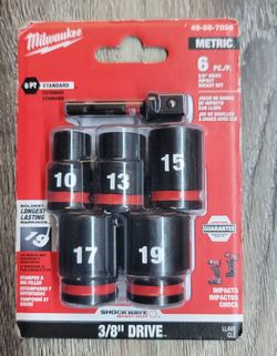 Milwaukee Shockwave 3/8" Drive Metric Impact Socket Set