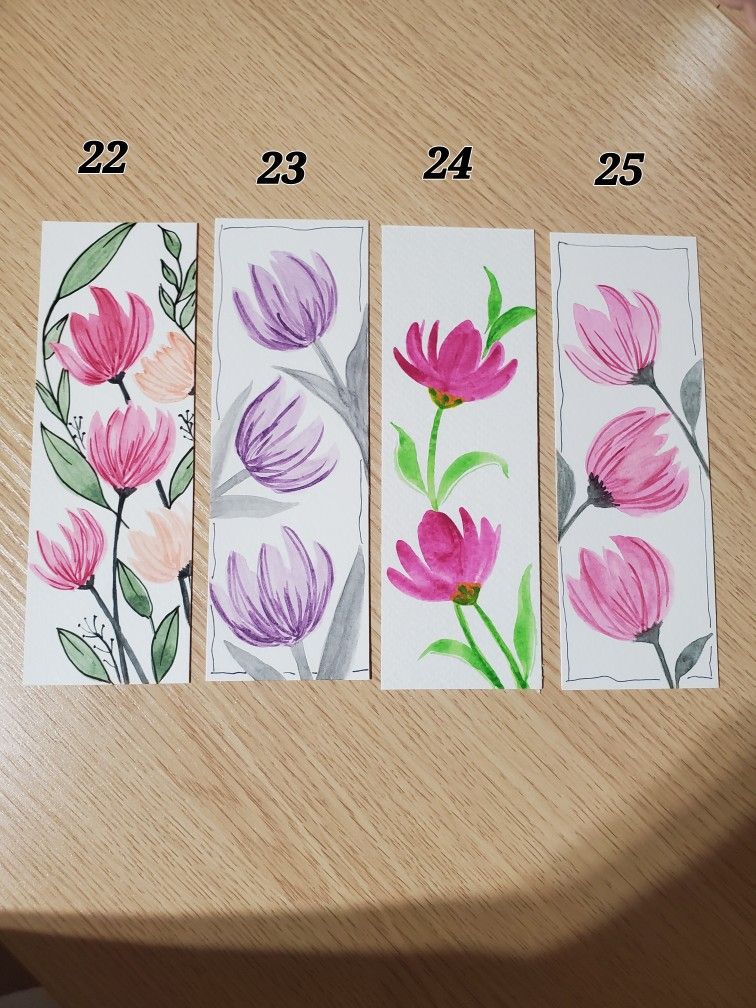 Watercolor Bookmarks 