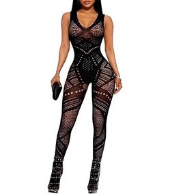 Bodysuit Fishnet Bodystocking Mesh Tights Sheer Jumpsuit