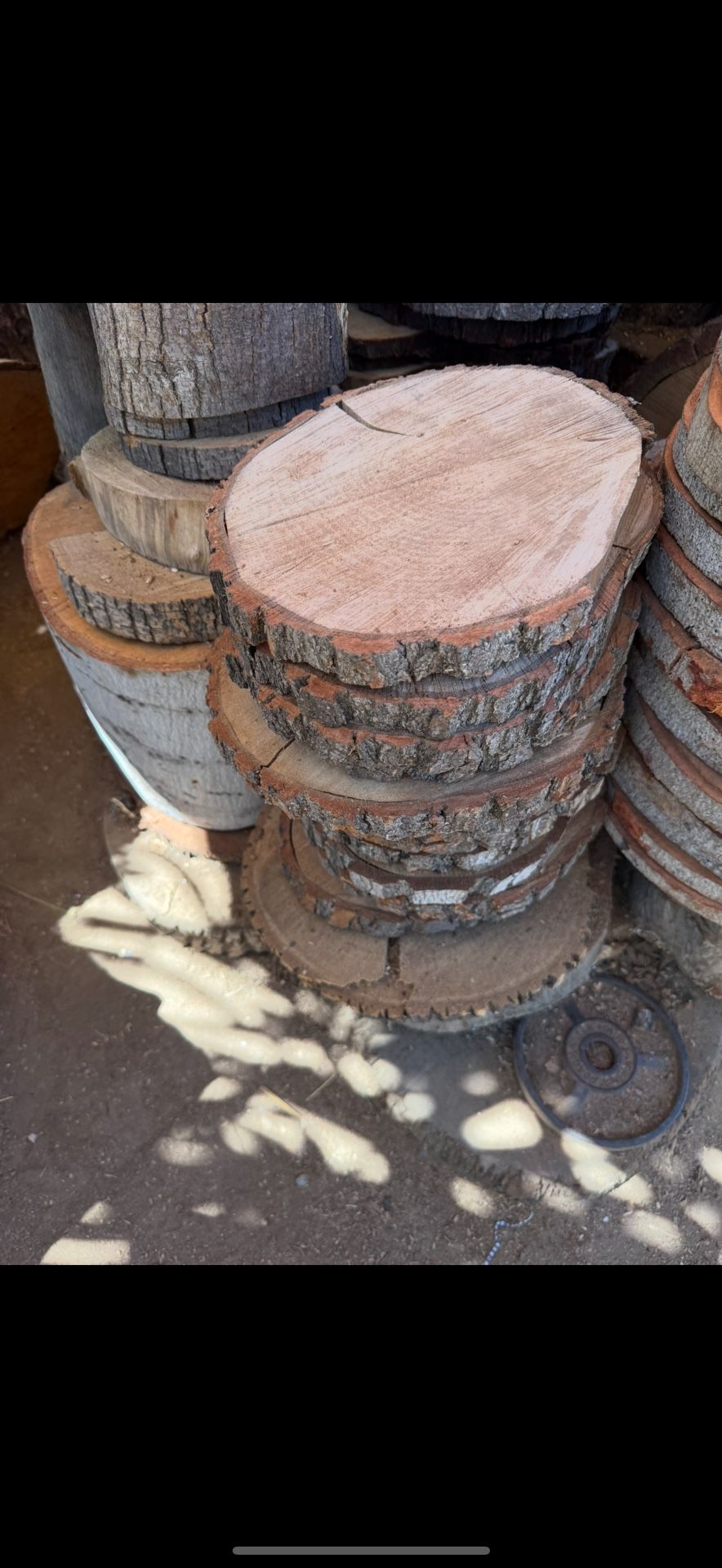 Discounted Rustic Wood Slices Due To Natural Cracking(Center Pieces) 9-10 Inches Wide