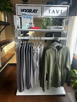 White Retail Clothing Display Rack