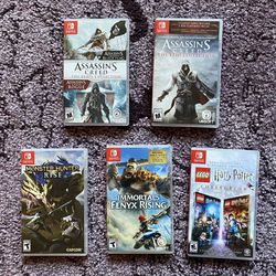 Nintendo Switch Games For Sale - Assassins Creed, Lego Harry Potter, Monster Hunter, Immortals