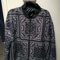 Wind Breaker Black Bandana Pattern 2xl 