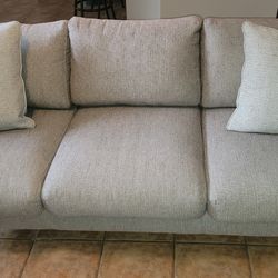 Beige fabric sofa
