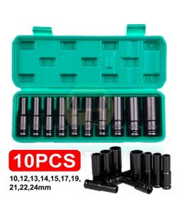 🔥$30 NO NEGOTIABLE🔥 1/2" Deep Impact Socket Set Drive Long Thin Wall Metric Sockets 10mm-24mm