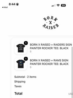 Born  X Raised  Small Tee