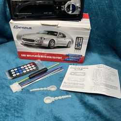 Car MP3 Player with USB/SD Port 60Wx4, LED display, Remote control,AUX input NEW/In box. Condition is New.