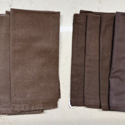 Set of 8 Brown Cloth Napkins