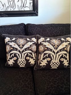 McKenzie Childs pillows.