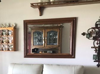 Oak Framed Mirror 36” x 24” in Yucaipa