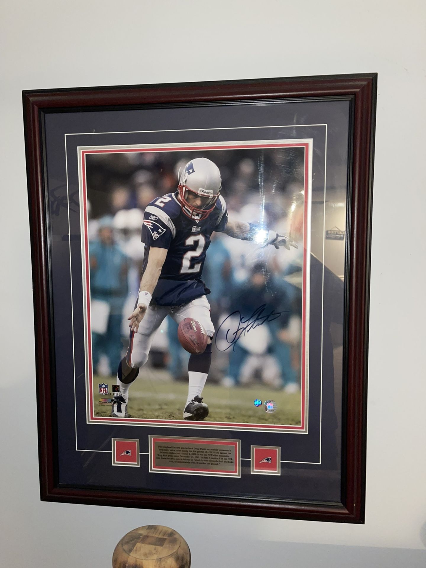 Autographed 2006 Drop Kick Field Goal from Doug Flutie New England Patriots