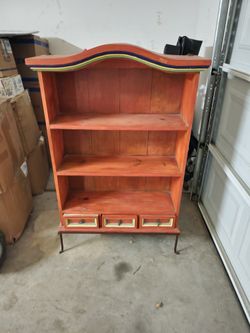Solid Wood 3 Shelf Cabinet
