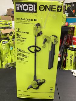 ONE+ 18V Cordless Battery String Trimmer/Edger and Jet Fan Blower Combo