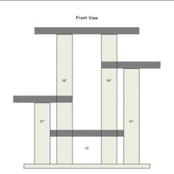 REAL Wood Multi-Perch Cat Tree