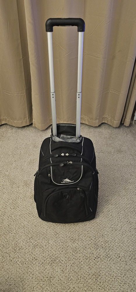 High Sierra Powerglide Wheeled Laptop Backpack - Black