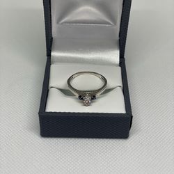 Silver and Diamond Ring Size 9.5