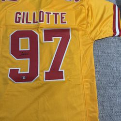 Ashton Gillotte SIGNED Autograph Custom Jersey Metabilia Coa Kansas City Chiefs