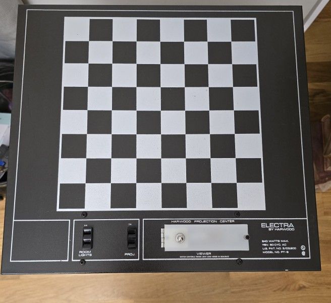 Harwood Electra Projector Table Power Control Panel Checkerboard Display WORKING