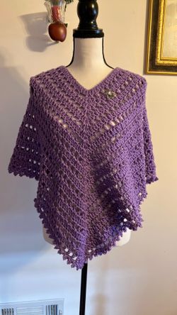 New handmade crochet poncho