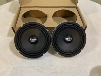 Brand New Pair Kong Audio 6.5” Shallow Mount Midrange Speakers $60 Per Pair 