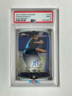 2014 Topps Chrome Aaron Donald Rookie Auto PSA 9 RC Rams
