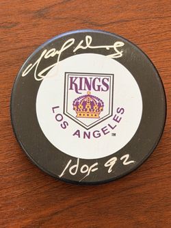 LA Kings Marcel Dionne HOF 92 signed hockey puck Beckett COA