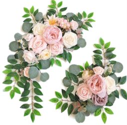 Piklado Faux Flower Swag Set Of 2 (Pink)