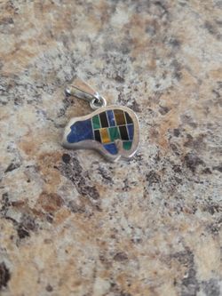 Sterling Silver Inlaid Pemdant