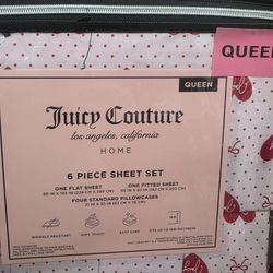 Juicy Couture Queen 6-Piece Sheet Set